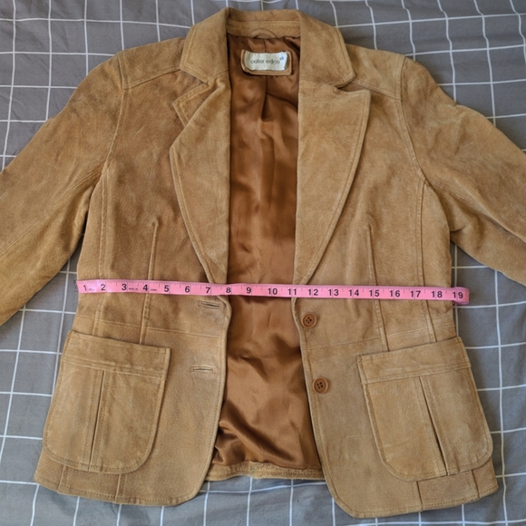 90s vintage brown suede jacket - Picture 4 of 4